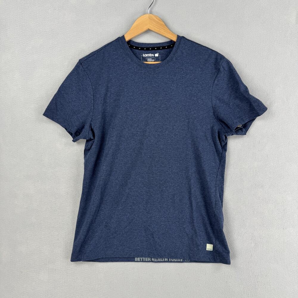 Lambs Shirt Mens Medium Blue EMF Shielding WaveStopper Tech Crewneck Tee